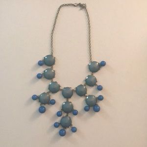 Blue & gold bauble necklace